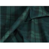 Tissu Sergé Imprimé TARTAN Marine / Vert Sapin