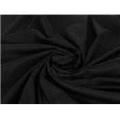 Tissu Popeline Coton Stretch Noir