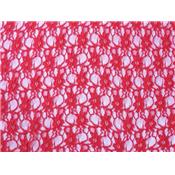 Coupon Dentelle Viscose / Polyester Rouge 70 cm x 140 cm