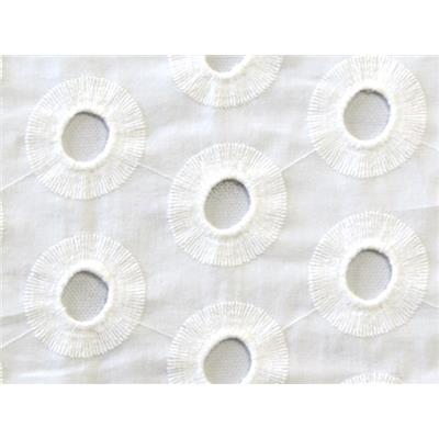 Tissu Broderie Anglaise Motifs Grands Cercles