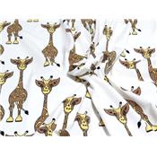 Tissu Jersey Coton / Elasthanne Imprimé Girafe