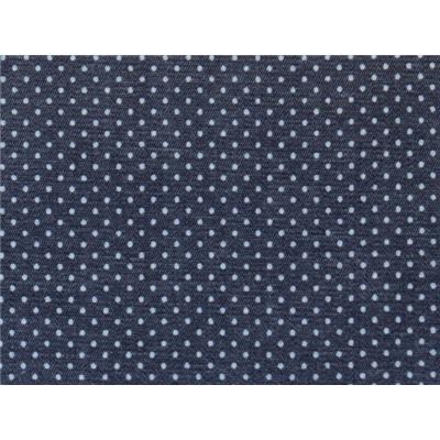 Tissu Denim Léger Imprimé Pois Tete D'Epingle