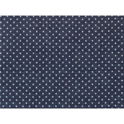 Tissu Denim Léger Imprimé Pois Tete D'Epingle