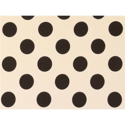 Tissu Jersey 100 % Coton Nude Imprimé Pois Noir