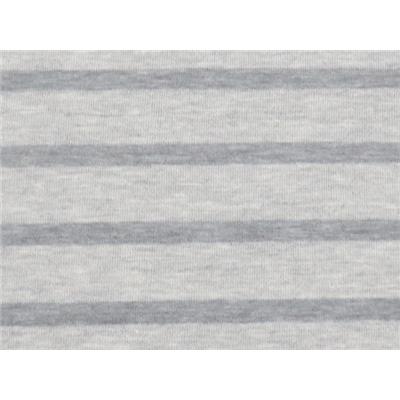 Tissu Jersey Rayé Gris Chiné Gratté