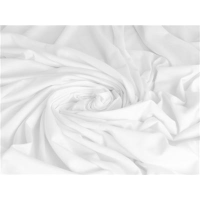 Tissu Maille Jersey Lyocell / Coton Blanc