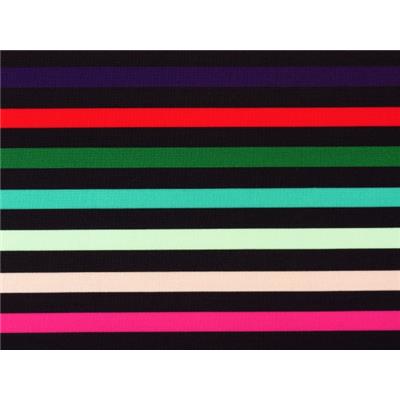 Tissu Maille Maillot de Bain Rayures Multicolores