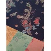 Tissu Satin Jacquard Dragons