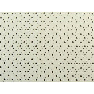 Tissu Simili Cuir Beige Perforé Motif Etoile