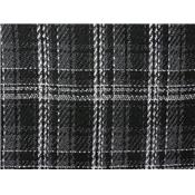 Tissu Tweed Noir & Blanc Lurex Noir