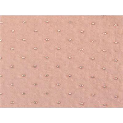 Tissu Voile Rose Imprimé Pois Tete d'Epingle Foil Argent