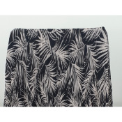 Tissu Plissé Feuillage Noir & Nude