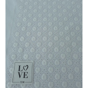 Tissu Broderie Anglaise & Dots Blanc