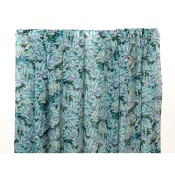 Coupon Voile Lurex Fleurs Céladon Parme 100 cm x 160 cm