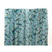 Coupon Voile Lurex Fleurs Céladon Parme 100 cm x 160 cm