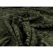 Tissu Crepe Viscose Zèbre Kaki