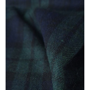 Tissu Lainage Léger 100 % Laine TARTAN Marine / Vert