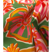 Tissu Popeline Coton Stretch Abstract Graphic Flower