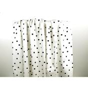 Tissu Satin de Coton Pois Ecru & Noir