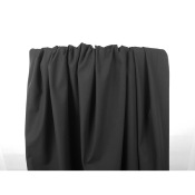 Tissu Sergé Coton Bi-Stretch Noir
