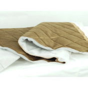 Tissu Matelassé Velours Lise Noisette 