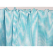 Tissu Popeline 100 % Coton Vichy Turquoise / Blanc