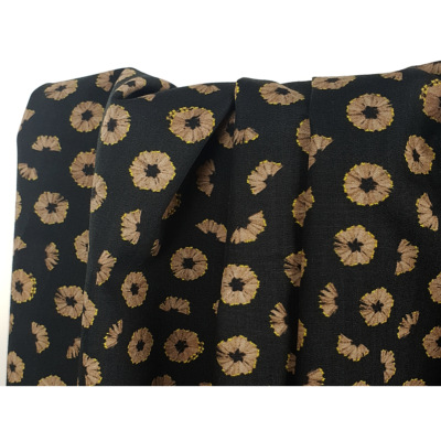 Tissu Popeline Bouton Floral
