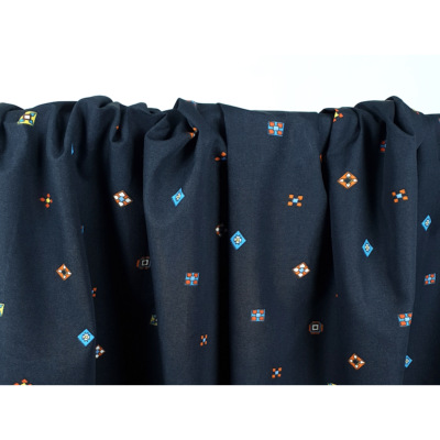 Tissu Popeline Coton Motif Ethnique 