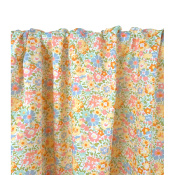 Tissu Popeline Tana Lawn Fleurs Corail