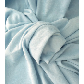 Tissu Maille Jersey Eponge 100 % Coton Bleu Ciel