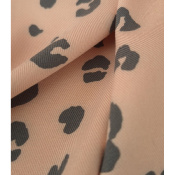 Tissu Twill de Viscose LEO Rose & Gris