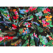 Tissu Voile de Viscose Tropical Leaves