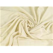 Coupon Coton Texturé Brodé Ecru 50 cm x 140 cm