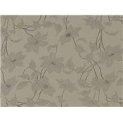 Tissu Jersey Polyamide / Elasthanne Vert Olive Imprimé Fleurs Foil Doré