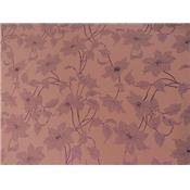 Tissu Jersey Polyamide / Elasthanne Rose Imprimé Fleurs Foil Violet