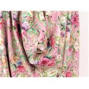 Tissu Jersey FUJI Pivoines Rose