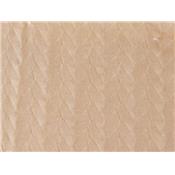 Tissu Jersey Matelassé Motif Nattes Rose Poudré