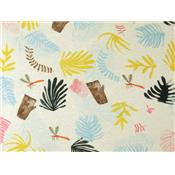 Tissu Jersey Coton Feuillage Tropical