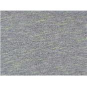 Tissu Jersey Coton Gris Chiné Flammé Jaune Fluo