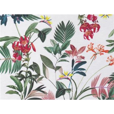 Tissu Jersey Imprimé Fleurs Tropicales