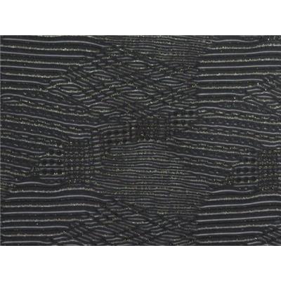 Tissu Jersey Structuré Ajouré Noir / Lurex Or et Argent