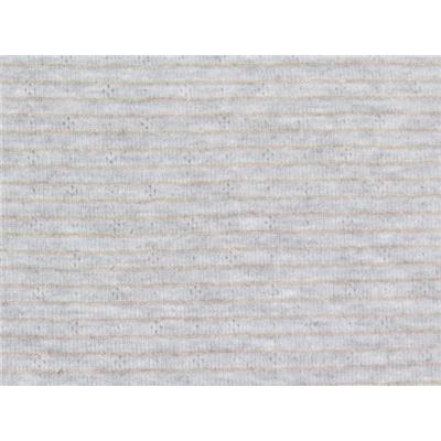 Tissu Maille Ajouré Gratté Gris Chiné Rayé / Lurex