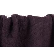 Tissu Maille Tricot 100 % Laine Aubergine