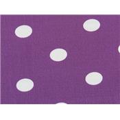 Tissu Maille Maillot de Bain Violet Imprimé Pois Blanc