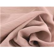 Tissu Viscose Structuré Lavé Vieux Rose