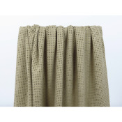 Tissu Maille Ajourée Beige / Lurex Doré