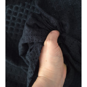 Tissu Broderie Anglaise & Dots Noir