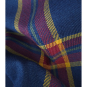 Tissu Flanelle 100 % Coton TARTAN Bleu Jeans