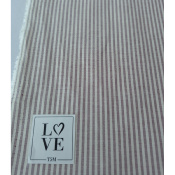 Tissu Oxford 100 % Coton Rayures Prune