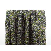 Coupon Popeline Viscose Fleurette Camouflage 100 cm x 140 cm
